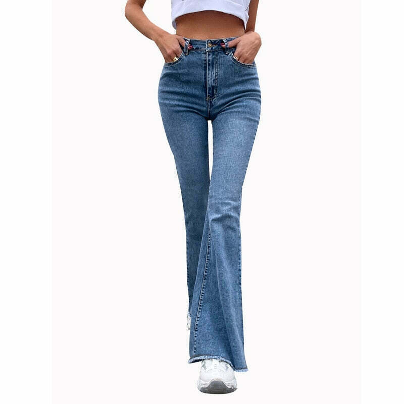 Radiant Ripple Jeans: Y2K Fashion Staple with a Coquette Aesthetic Twist Radiant Ripple Jeans: Y2K Fashion Staple with a Coquette Aesthetic Twist