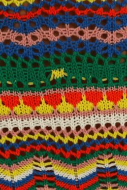 Rainbow Stripe Crochet Knit Sweater - Y2K Aesthetic Coquette Style for Women's Fashion