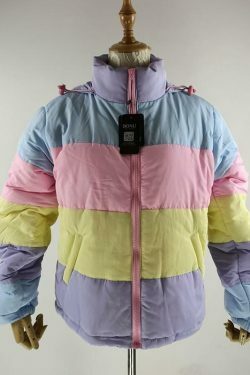 Rainbow Stripe Jacket - Y2K Fashion Aesthetic - Coquette Grunge Outfits & Cute Tops