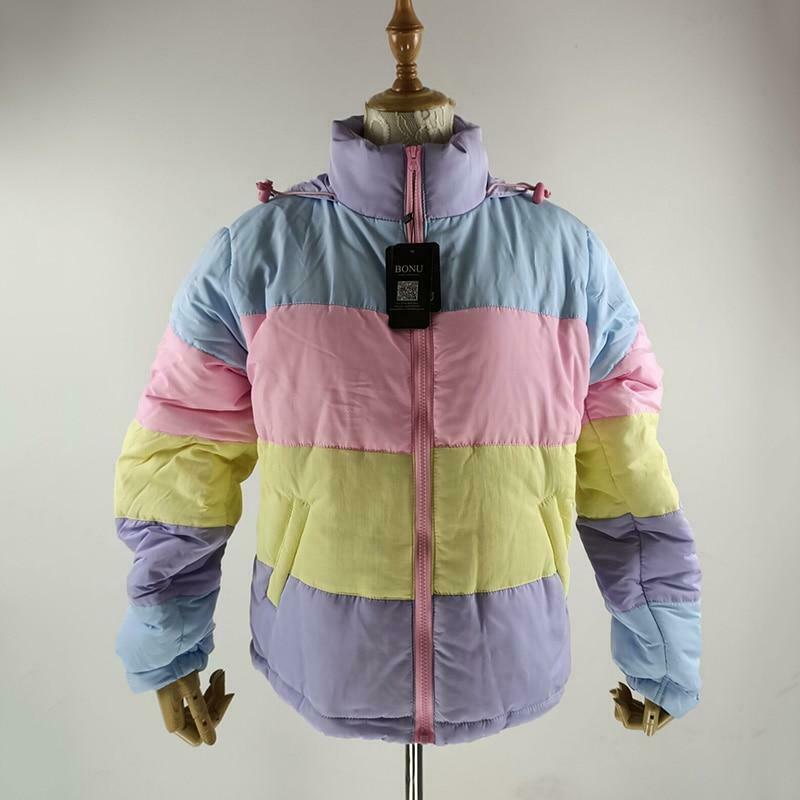 Rainbow Stripe Jacket - Y2K Fashion Aesthetic - Coquette Grunge Outfits & Cute Tops