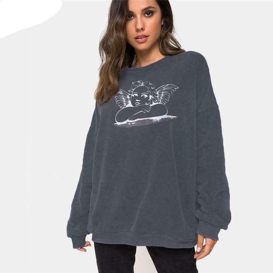 Raphael's Angel Sweatshirt - Y2K Fashion Coquette Aesthetic Grunge Style Cute Tops Pastel Goth Raphael's Angel Sweatshirt - Y2K Fashion Coquette Aesthetic Grunge Style Cute Tops Pastel Goth