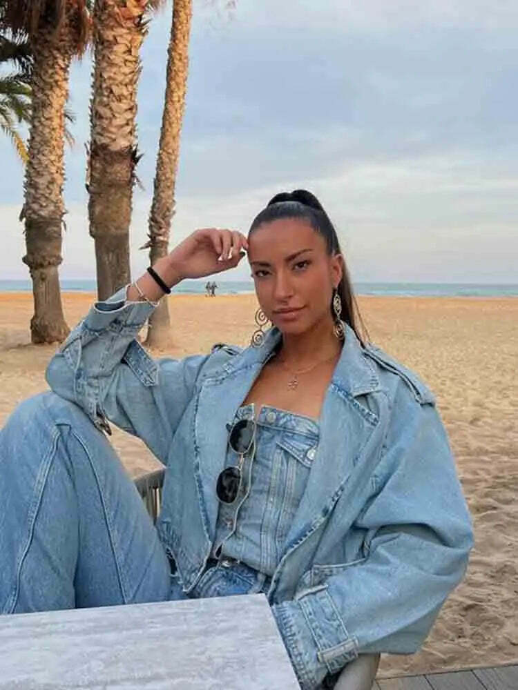 Rebel Rhythm Distressed Cropped Denim Jacket - Y2K Fashion Statement Piece Rebel Rhythm Distressed Cropped Denim Jacket - Y2K Fashion Statement Piece