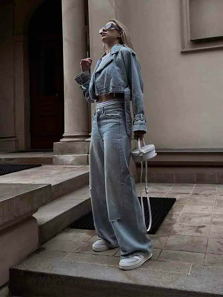 Rebel Rhythm Distressed Cropped Denim Jacket - Y2K Fashion Statement Piece Rebel Rhythm Distressed Cropped Denim Jacket - Y2K Fashion Statement Piece