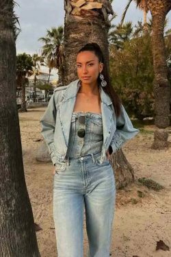 Rebel Rhythm Distressed Cropped Denim Jacket - Y2K Fashion Statement Piece