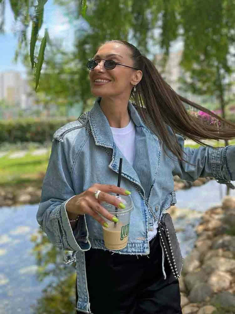 Rebel Rhythm Distressed Cropped Denim Jacket - Y2K Fashion Statement Piece Rebel Rhythm Distressed Cropped Denim Jacket - Y2K Fashion Statement Piece