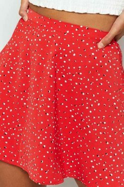 Red Rush Printed Mini Skirt - Y2K Fashion Statement with Coquette Aesthetic and Grunge Style
