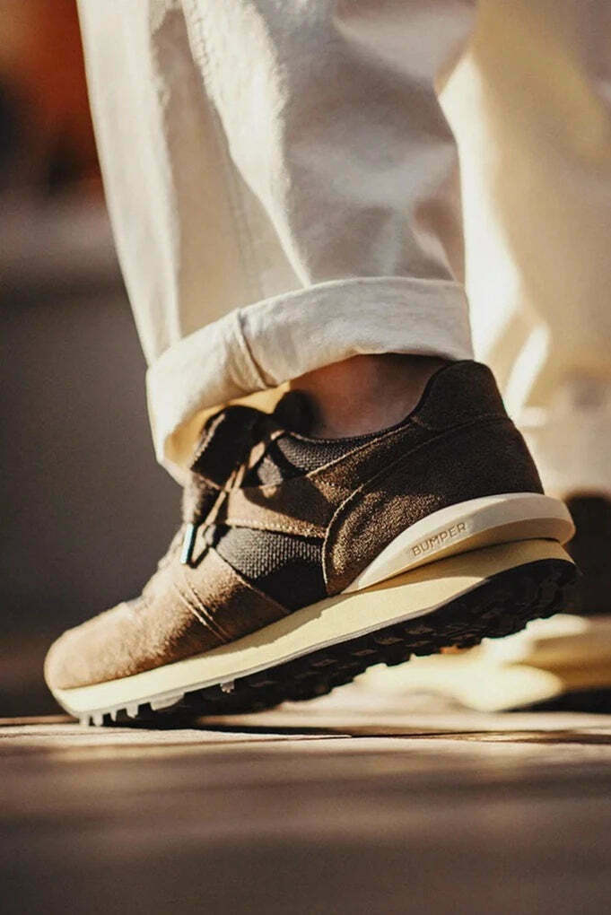 Retro Bumper Sneakers - Brown/Black, Y2K Fashion Aesthetic Shoes for Women