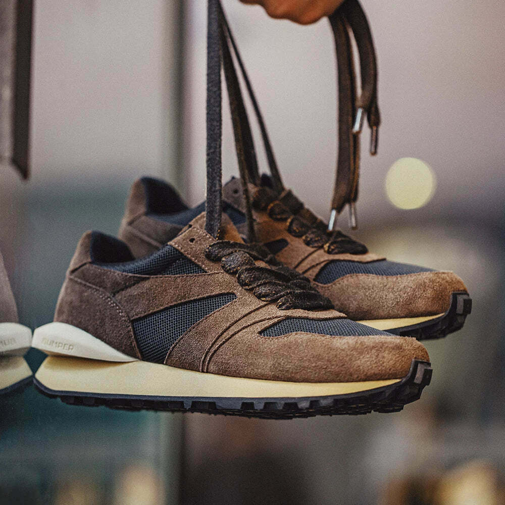 Retro Bumper Sneakers - Brown/Black, Y2K Fashion Aesthetic Shoes for Women