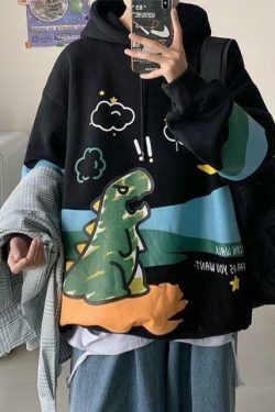 Retro Godzilla Hoodie - Y2K Fashion Statement with a Coquette Aesthetic Twist