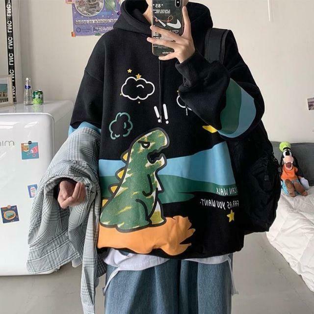 Retro Godzilla Hoodie - Y2K Fashion Statement with a Coquette Aesthetic Twist Retro Godzilla Hoodie - Y2K Fashion Statement with a Coquette Aesthetic Twist