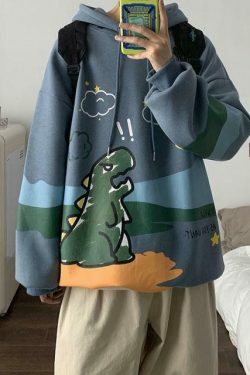 Retro Godzilla Hoodie - Y2K Fashion Statement with a Coquette Aesthetic Twist