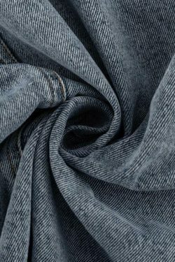 Retro High Waist Slit Denim Skirt for Y2K Fashion Enthusiasts