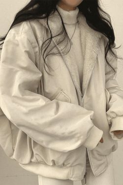 Reversible Oversize Fleece Hooded Jacket - Y2K Fashion Coquette Aesthetic Gr