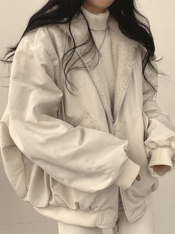 Reversible Oversize Fleece Hooded Jacket - Y2K Fashion Coquette Aesthetic Gr Reversible Oversize Fleece Hooded Jacket - Y2K Fashion Coquette Aesthetic Gr