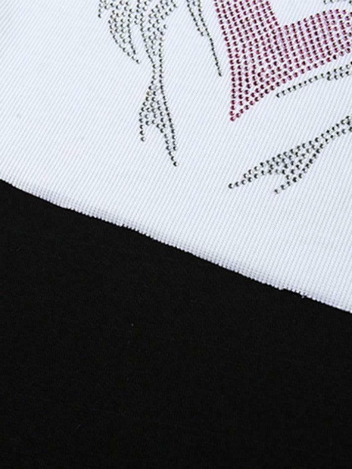 Rhinestone Heart Crop Tank: Y2K Fashion with Coquette Aesthetic, Grunge Style, and Pastel Goth Vibes Rhinestone Heart Crop Tank: Y2K Fashion with Coquette Aesthetic, Grunge Style, and Pastel Goth Vibes