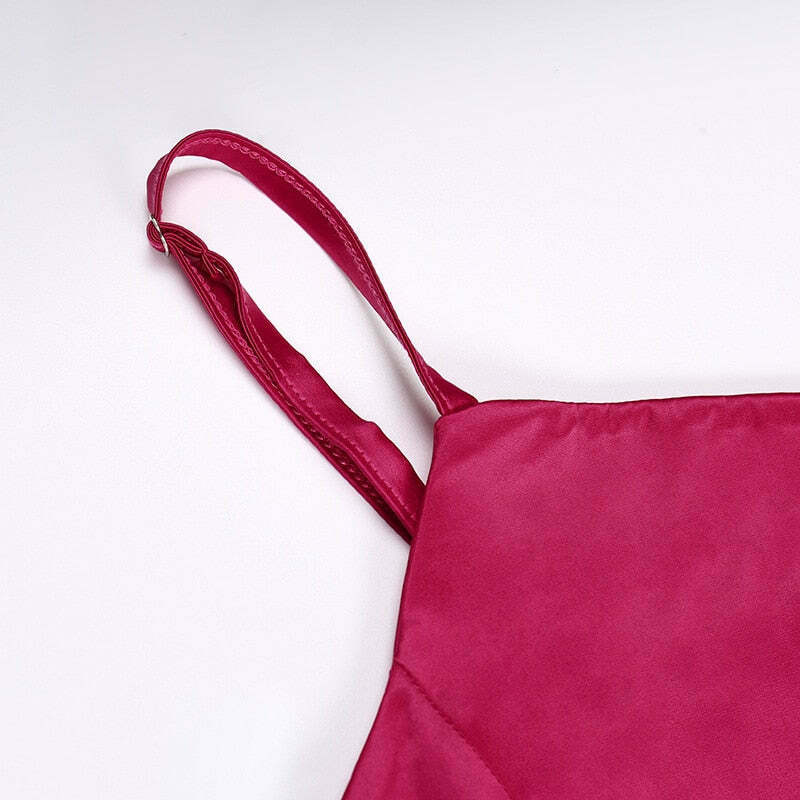 Rosette Tassels High Slit Dress - Y2K Fashion Statement with Coquette Aesthetic and Grunge Style Rosette Tassels High Slit Dress - Y2K Fashion Statement with Coquette Aesthetic and Grunge Style