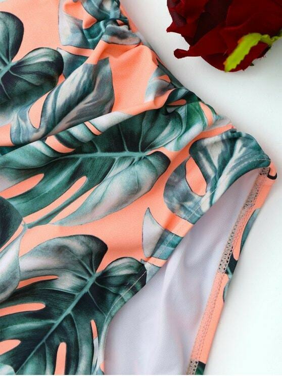 Ruffled Palm Leaf High Waist Bikini - Y2K Fashion Swimwear for Women Ruffled Palm Leaf High Waist Bikini - Y2K Fashion Swimwear for Women