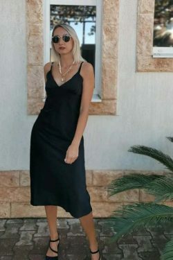 Satin Serenade Camisole Dress: Y2K Fashion Statement with Coquette Aesthetic and Grunge Style