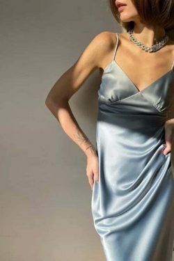 Satin Serenade Camisole Dress: Y2K Fashion Statement with Coquette Aesthetic and Grunge Style