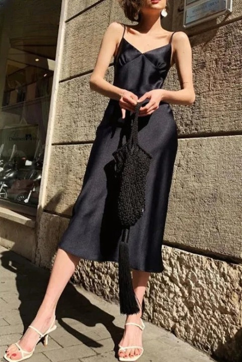 Satin Serenade Camisole Dress: Y2K Fashion Statement with Coquette Aesthetic and Grunge Style Satin Serenade Camisole Dress: Y2K Fashion Statement with Coquette Aesthetic and Grunge Style