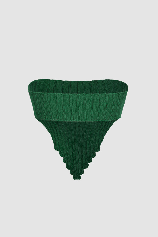 Scallop Trim Knit Tube Top - Y2K Fashion Staple for Coquette and Grunge Aesthetics