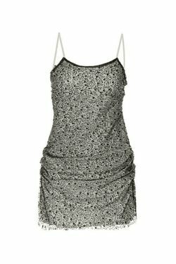 Sequin Bodycon Slip Mini Dress for Y2K Fashion Enthusiasts