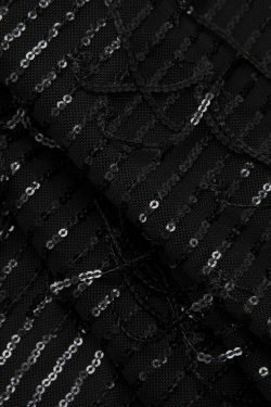 Sequin Embellished Halter Mini Dress for Y2K Fashion Enthusiasts