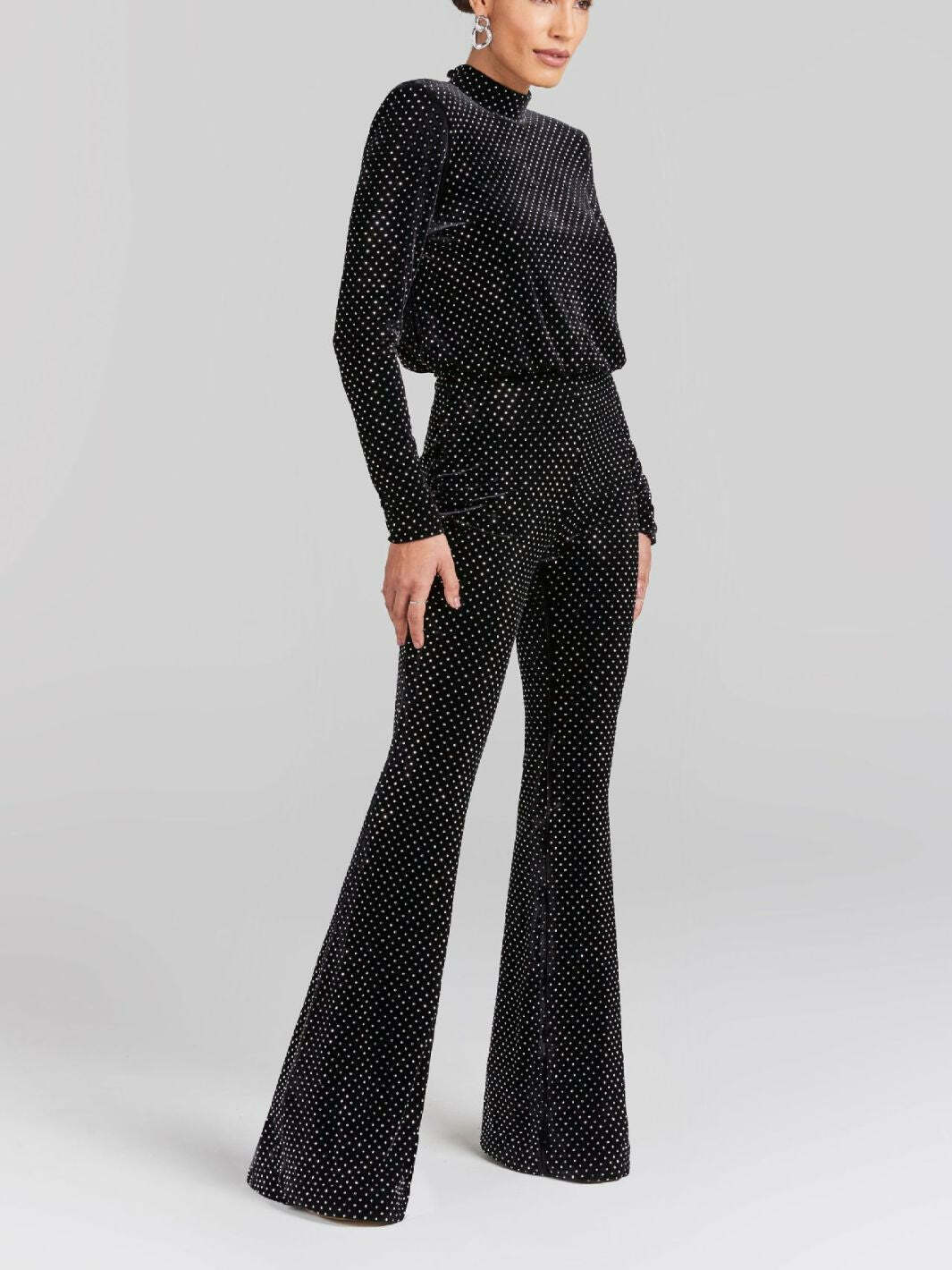 Sequin half turtleneck jumpsuit for women - Y2K fashion statement with a touch of coquette and gr