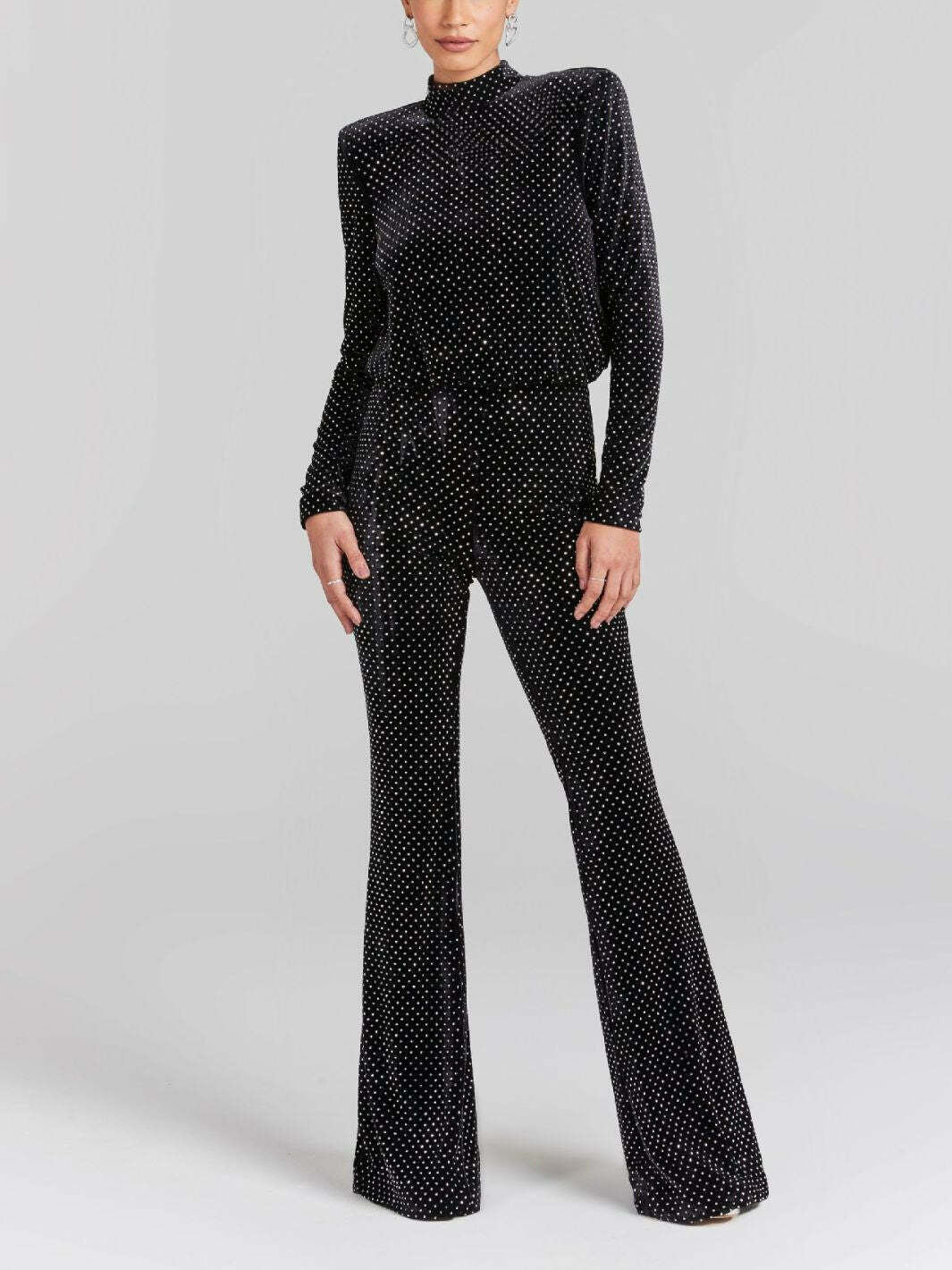 Sequin half turtleneck jumpsuit for women - Y2K fashion statement with a touch of coquette and gr