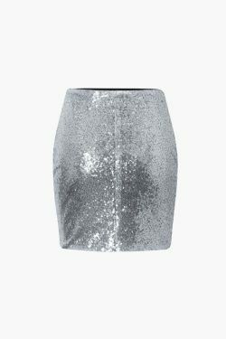 Sequin Mini Skirt - Y2K Fashion Statement with Coquette Aesthetic and Grunge Style
