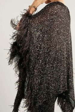 Sequin Tassel Pants Suit for Y2K Fashion: Coquette Aesthetic & Grunge Style