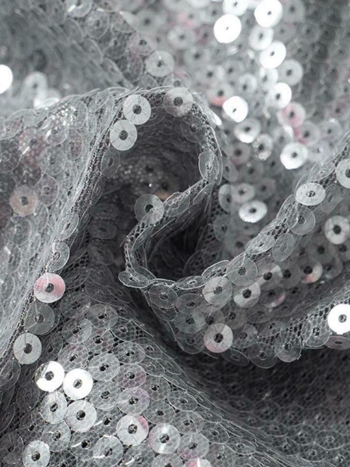 Sequin V-Neck Hanky Hem Blouse: Y2K Fashion with Coquette & Grunge Aesthetics