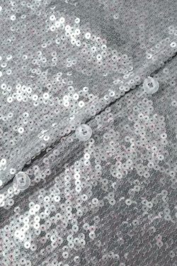 Sequin V-Neck Hanky Hem Blouse: Y2K Fashion with Coquette & Grunge Aesthetics