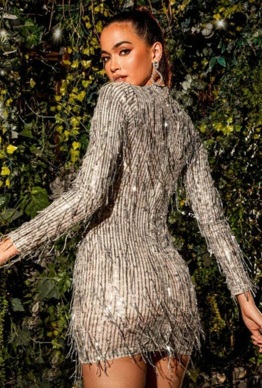 Sequined Turtleneck Dress: Y2K Fashion with Coquette Aesthetic, Grunge Style, and Pastel Goth Vibes Sequined Turtleneck Dress: Y2K Fashion with Coquette Aesthetic, Grunge Style, and Pastel Goth Vibes