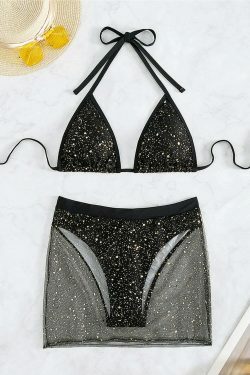 Sequins Bikini Set: Y2K Fashion Statement for Women - Sexy Two-Piece Swimsuit with Sparkling Glamour