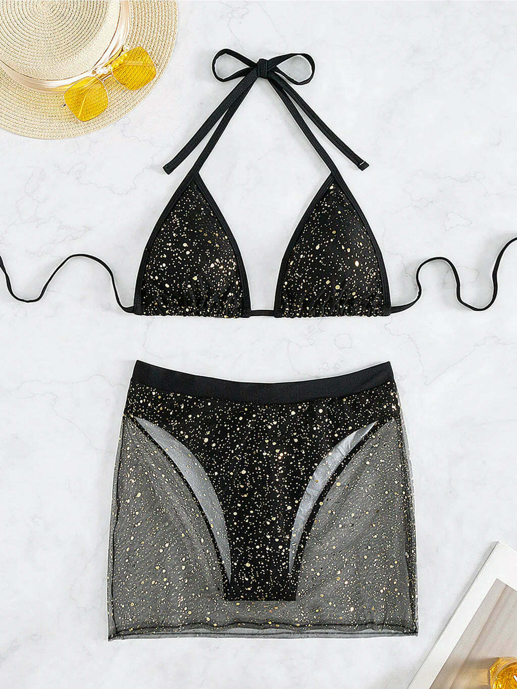 Sequins Bikini Set: Y2K Fashion Statement for Women - Sexy Two-Piece Swimsuit with Sparkling Glamour Sequins Bikini Set: Y2K Fashion Statement for Women - Sexy Two-Piece Swimsuit with Sparkling Glamour
