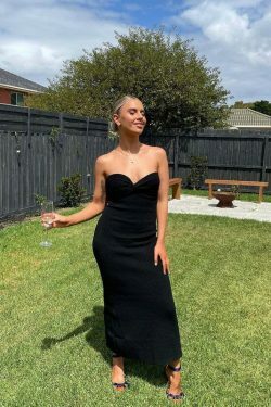 Serene Sunset Tube Dress - Y2K Fashion with Coquette Aesthetic, Grunge Style, and Pastel Goth Vibes