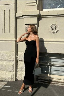 Serene Sunset Tube Dress - Y2K Fashion with Coquette Aesthetic, Grunge Style, and Pastel Goth Vibes