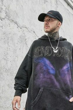 Serotonin Graphic Washed Cotton Hoodie - Y2K Aesthetic Coquette Style for Women's Fashion