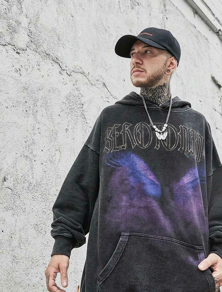 Serotonin Graphic Washed Cotton Hoodie - Y2K Aesthetic Coquette Style for Women's Fashion Serotonin Graphic Washed Cotton Hoodie - Y2K Aesthetic Coquette Style for Women's Fashion