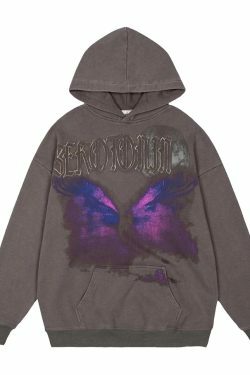 Serotonin Graphic Washed Cotton Hoodie - Y2K Aesthetic Coquette Style for Women's Fashion