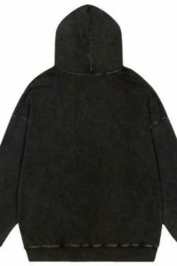 Serotonin Graphic Washed Cotton Hoodie - Y2K Aesthetic Coquette Style for Women's Fashion