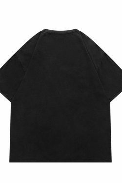 Shadow Butterflies Vintage Wash T-Shirt - Y2K Fashion Grunge Aesthetic Cute Tops Pastel Goth