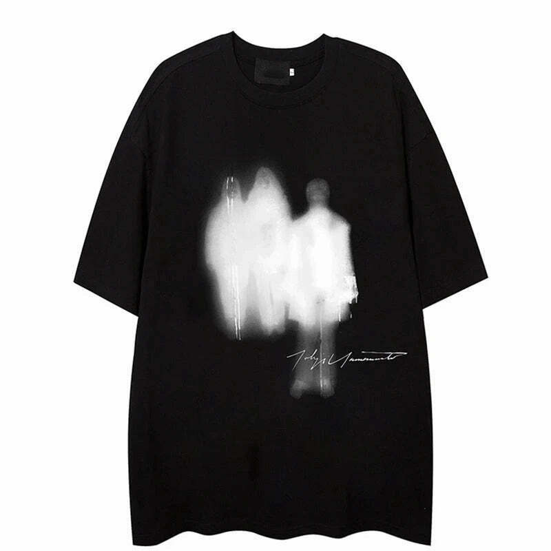 Shadow People Graphic Tee - Y2K Fashion Aesthetic Top for Women - Coquette Style Grunge Outfit Shadow People Graphic Tee - Y2K Fashion Aesthetic Top for Women - Coquette Style Grunge Outfit