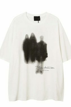 Shadow People Graphic Tee - Y2K Fashion Aesthetic Top for Women - Coquette Style Grunge Outfit