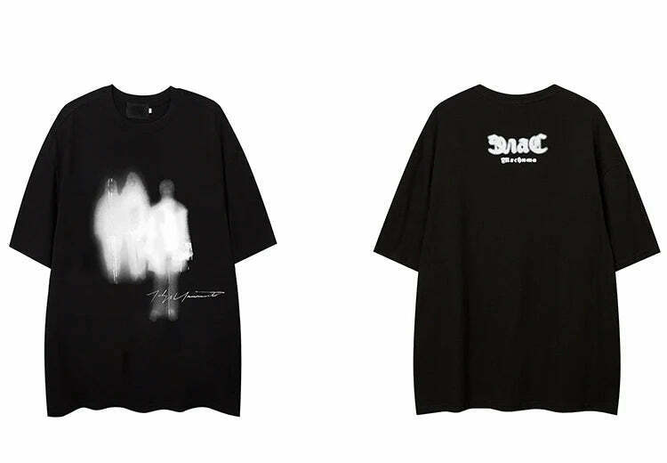 Shadow People Graphic Tee - Y2K Fashion Aesthetic Top for Women - Coquette Style Grunge Outfit Shadow People Graphic Tee - Y2K Fashion Aesthetic Top for Women - Coquette Style Grunge Outfit