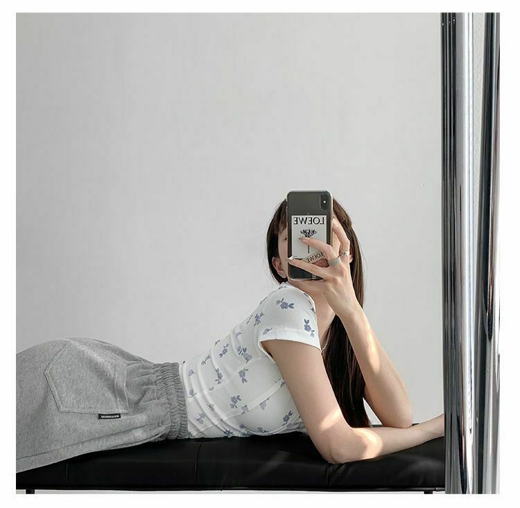 Shea Floral Crop Top - Y2K Fashion - Coquette Aesthetic - Grunge Style - Cute Tops - Pastel Goth Shea Floral Crop Top - Y2K Fashion - Coquette Aesthetic - Grunge Style - Cute Tops - Pastel Goth