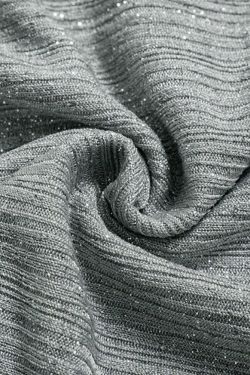 Shimmering Bow Decor Crew Neck Long Sleeve Knit Sweater - Y2K Fashion Aesthetic