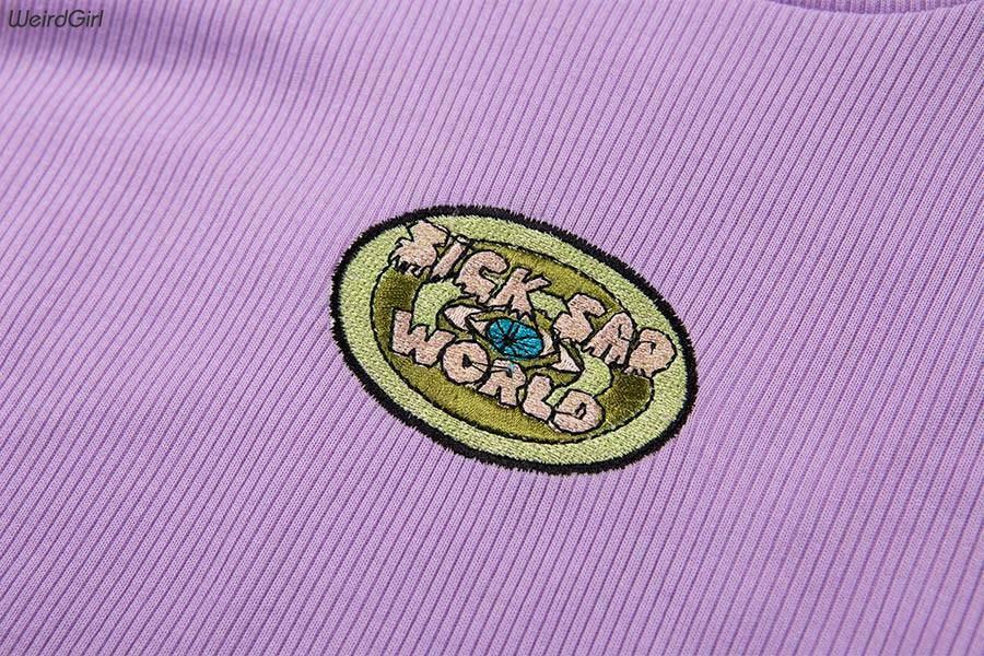 Sick Sad World Purple Turtleneck: Y2K Aesthetic Coquette Fashion Grunge Style Cute Top Sick Sad World Purple Turtleneck: Y2K Aesthetic Coquette Fashion Grunge Style Cute Top