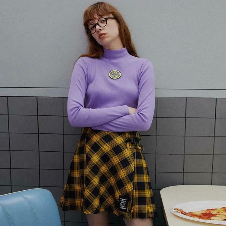Sick Sad World Purple Turtleneck: Y2K Aesthetic Coquette Fashion Grunge Style Cute Top Sick Sad World Purple Turtleneck: Y2K Aesthetic Coquette Fashion Grunge Style Cute Top